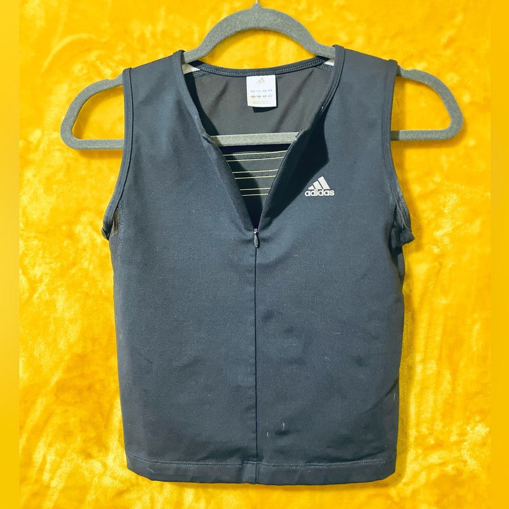 Adidas Navy Blue Mesh Back Performance Tank Top
